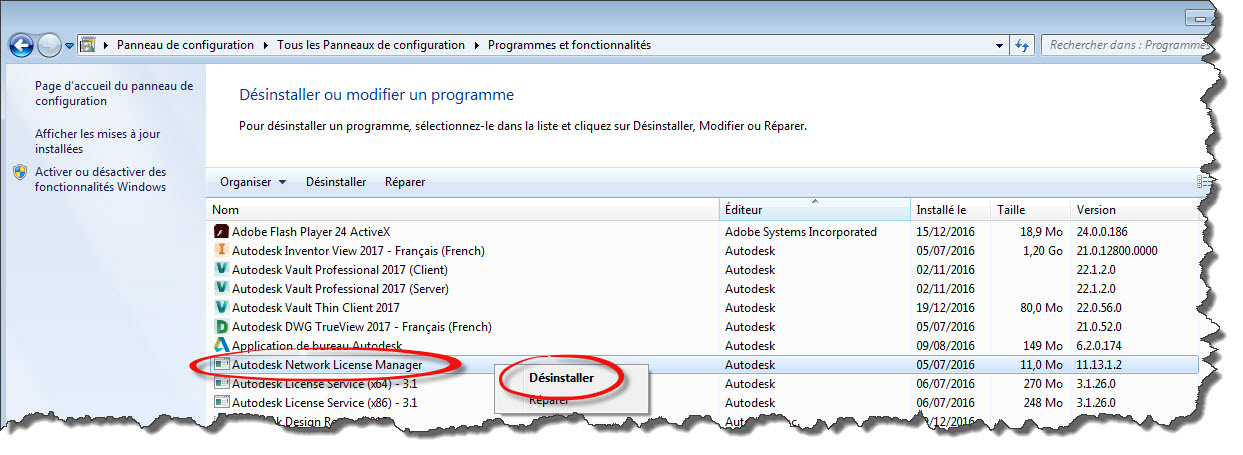 desinstall-lmtools