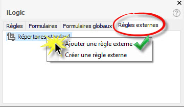 Inventor Bloquer les composants