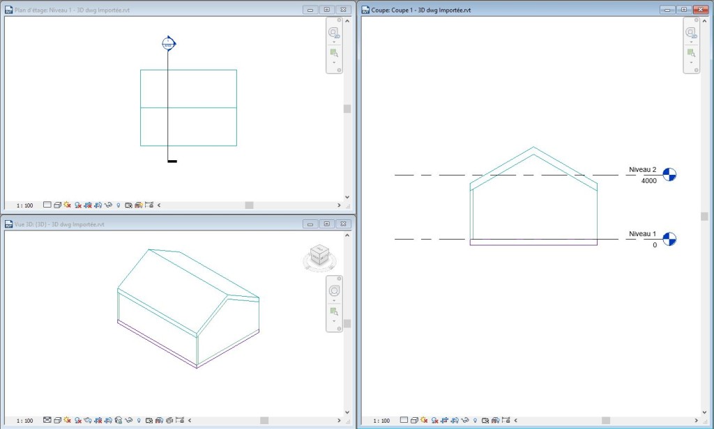 DWG 3D dans Revit