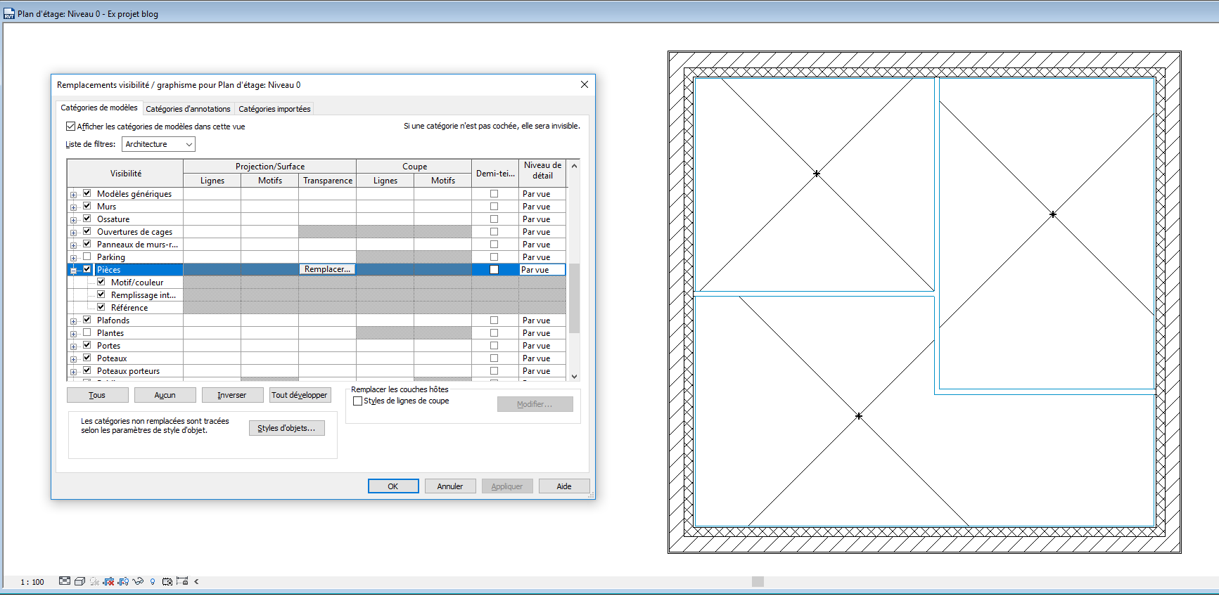 Revit Motif Couleur Remplissage