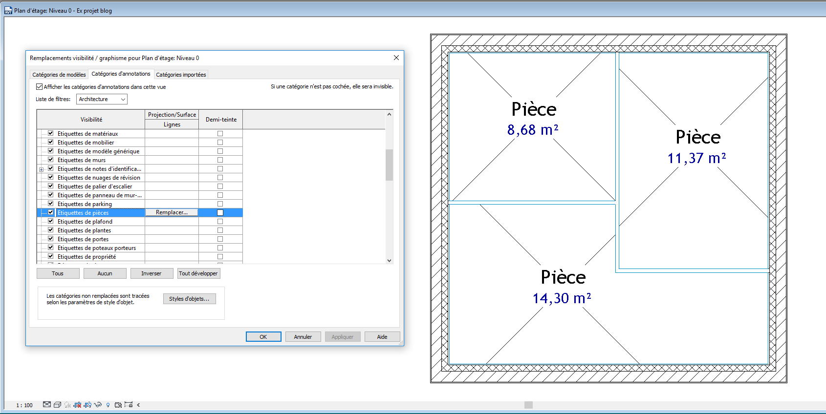 Revit Motif Couleur Remplissages