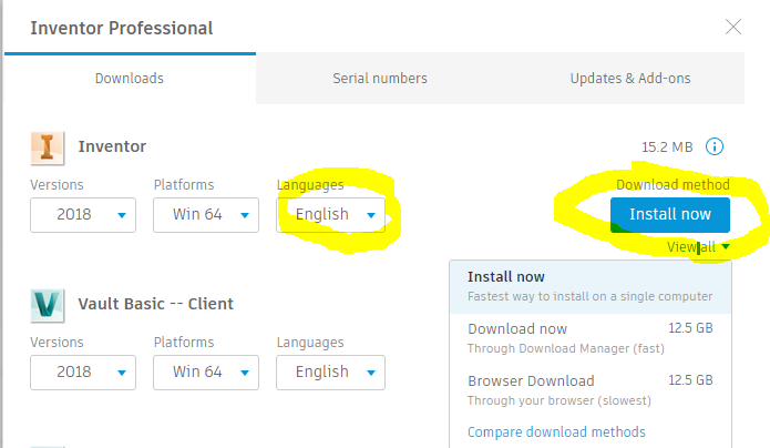 Choisir sa langue sur Account Autodesk