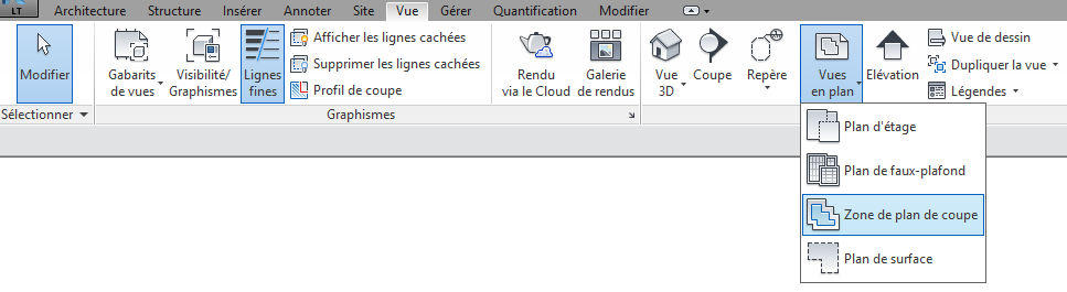 plan de coupe Revit