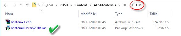 Probleme navigateur de matières et d'apparences Inventor