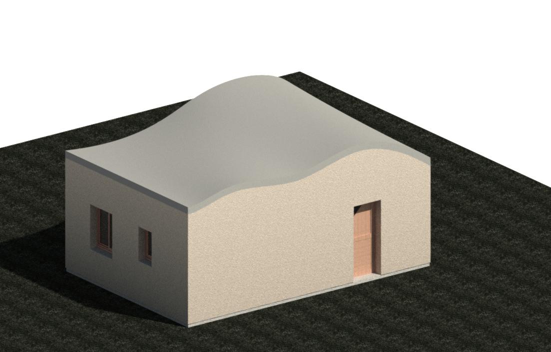 Créer un toit par face sur un volume in situ dans revit