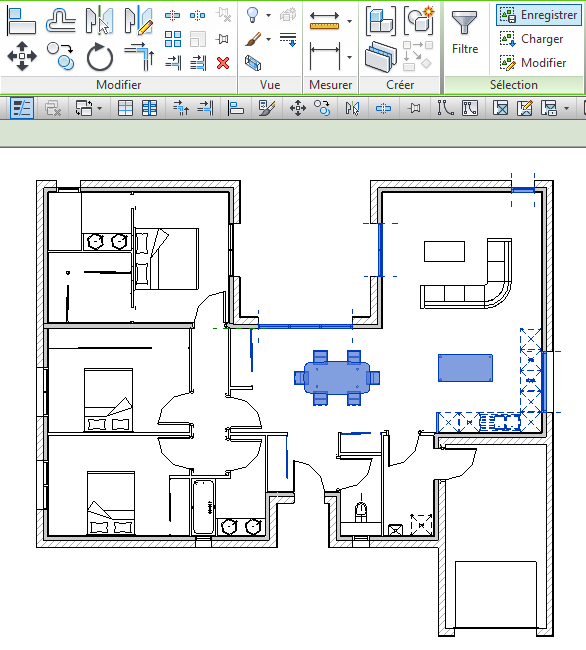 modifier une sélection dans Revit'