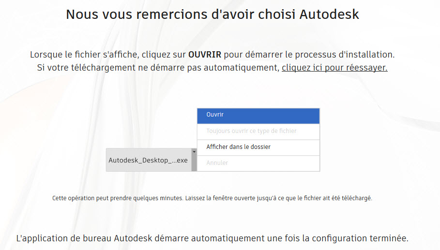 Application de bureau Autodesk