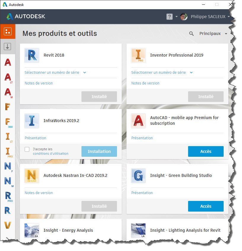 Application de bureau Autodesk