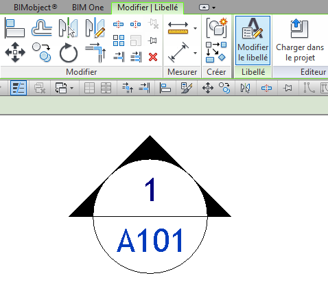 Modifier le libellé d'une coupe sur Revit