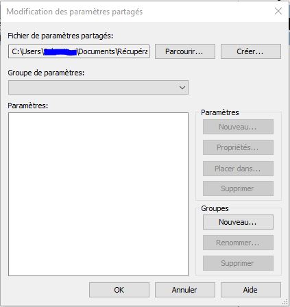 paramètre partagé