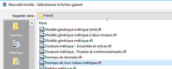revit panneaux systeme