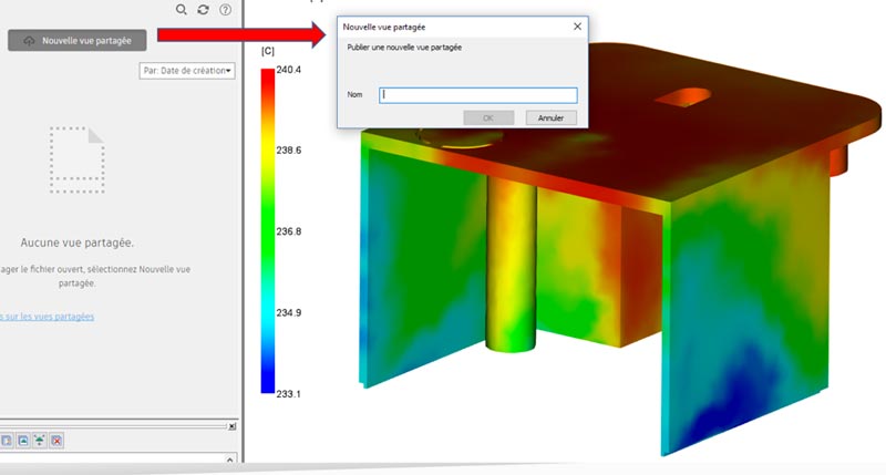 vue partagée dans Autodesk Moldflow Insight