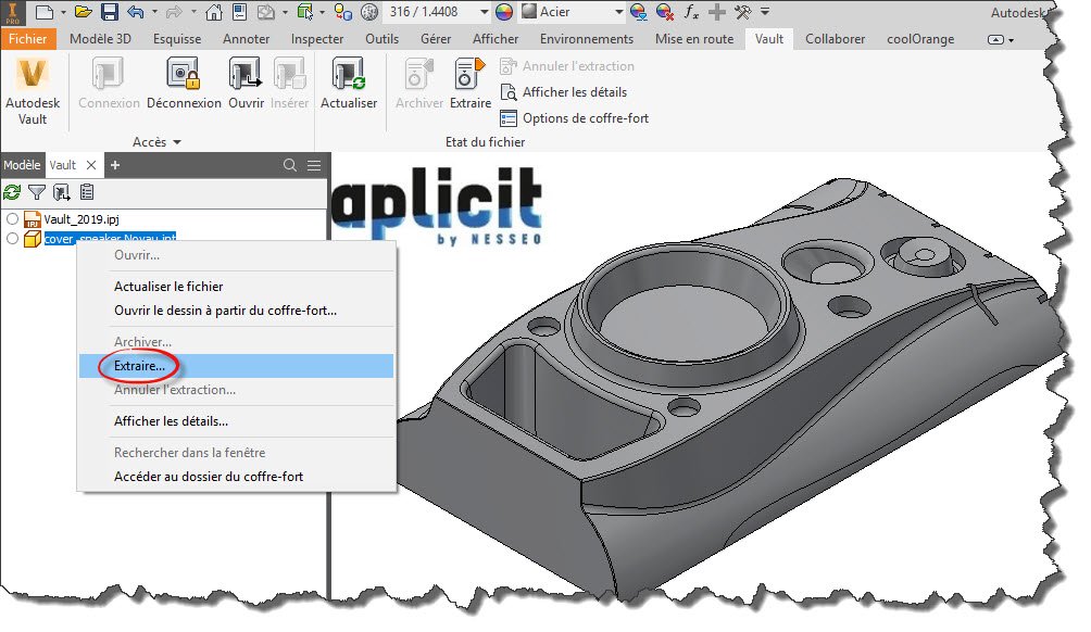 Boîtes de dialogue Vault Archiver