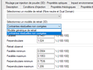 résultats de contraintes résiduelles en 3D