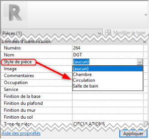 Revit Les tables de valeurs
