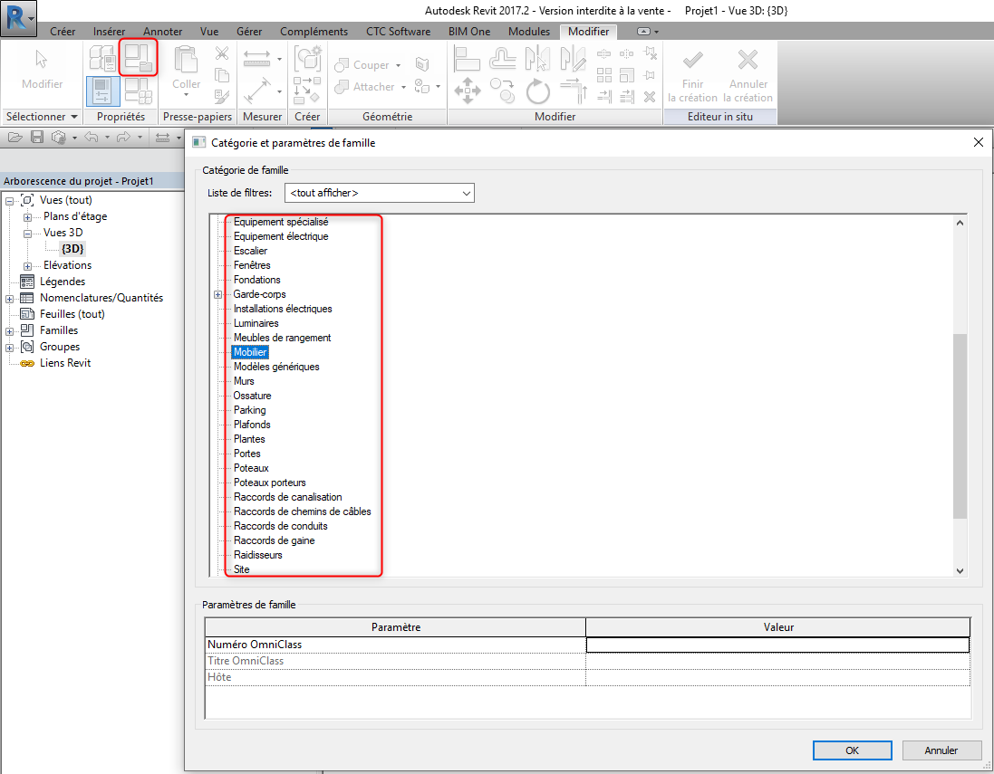 fichier IFC en famille Revit RFA