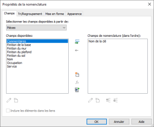 Revit Les tables de valeurs