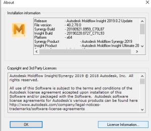 licence interface Moldflow