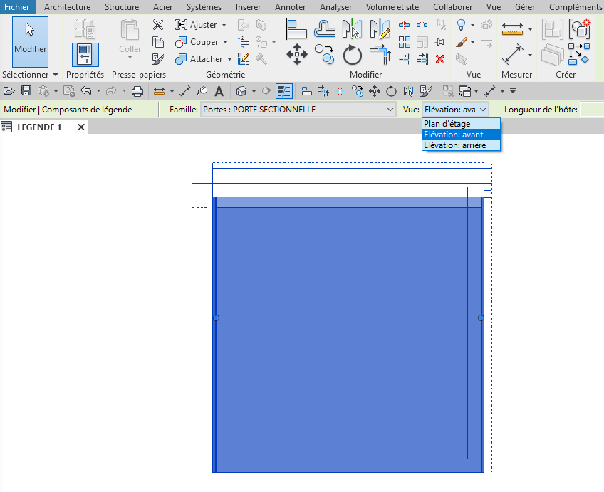 Créer une légende dans REVIT