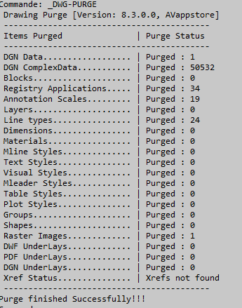 AutoCAD plug-in pour purger un dessin