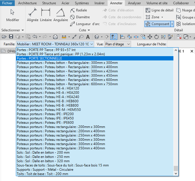 Créer une légende dans REVIT