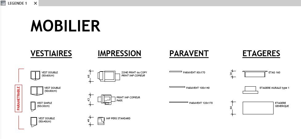 Créer une légende dans REVIT