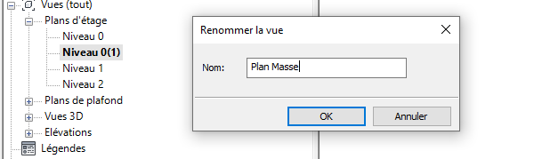 plan de masse dans REVIT