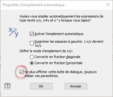 Fraction dans les textes de dessin Inventor