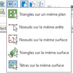 options de sélection des nœuds