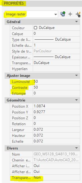 Image dans dessin AutoCAD