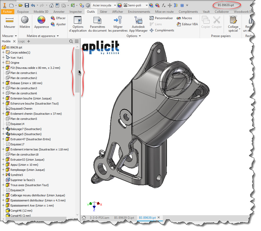 Allèger des ficiers Inventor 03