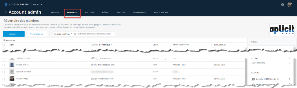 Account admin Membre BIM_360-Utilisateurs-1