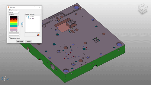 powermill sélection par couleur