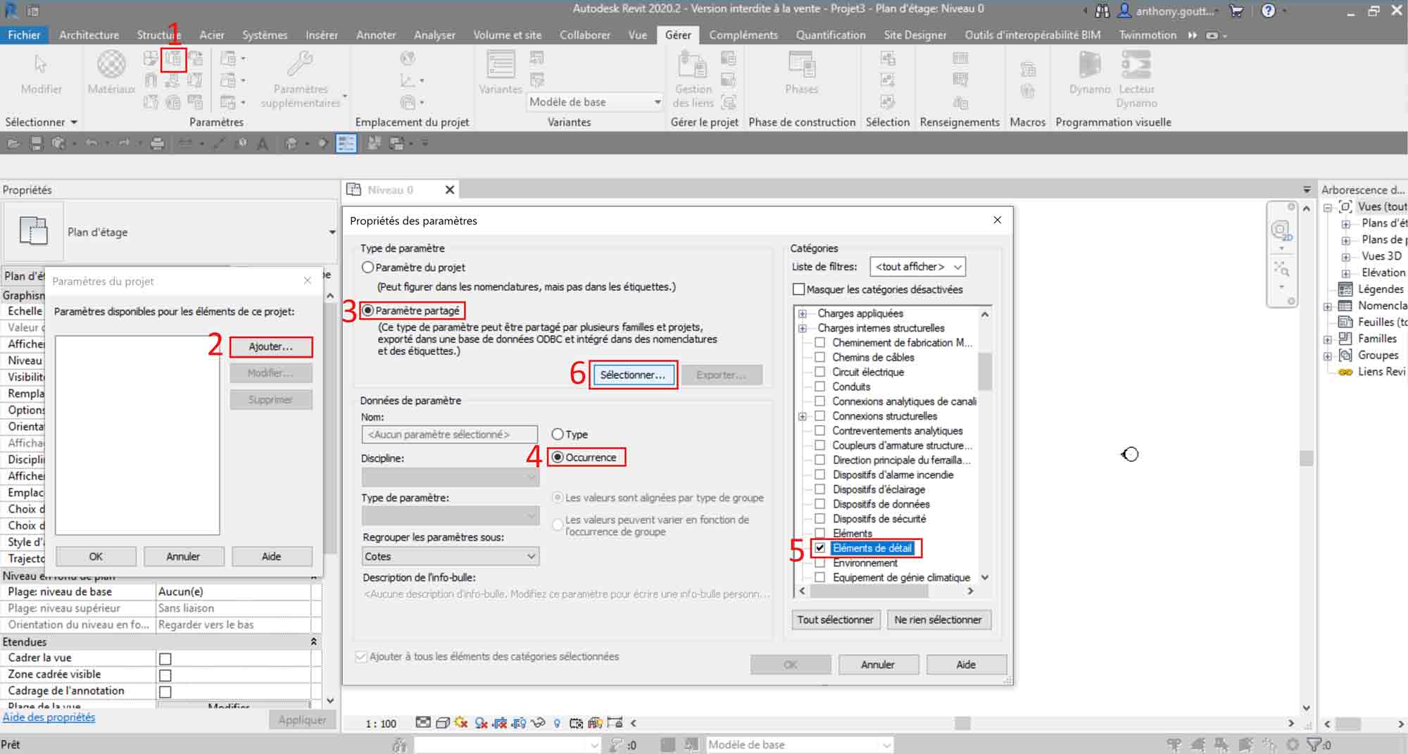 surface des zones remplies nomenclature