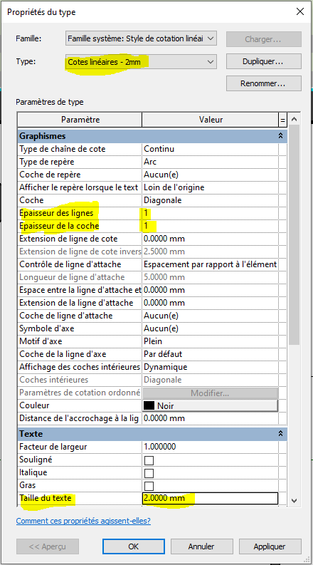IMG 1 - Modifier epaisseur trait et texte