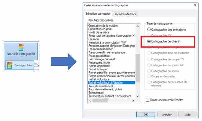 moldflow cartographie de chemin