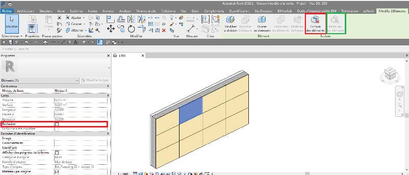 revit utilisation elements