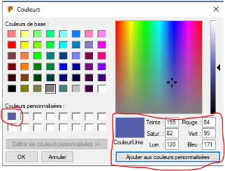 Powershape couleurs personnalisées