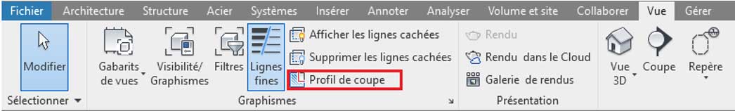 revit profil de coupe