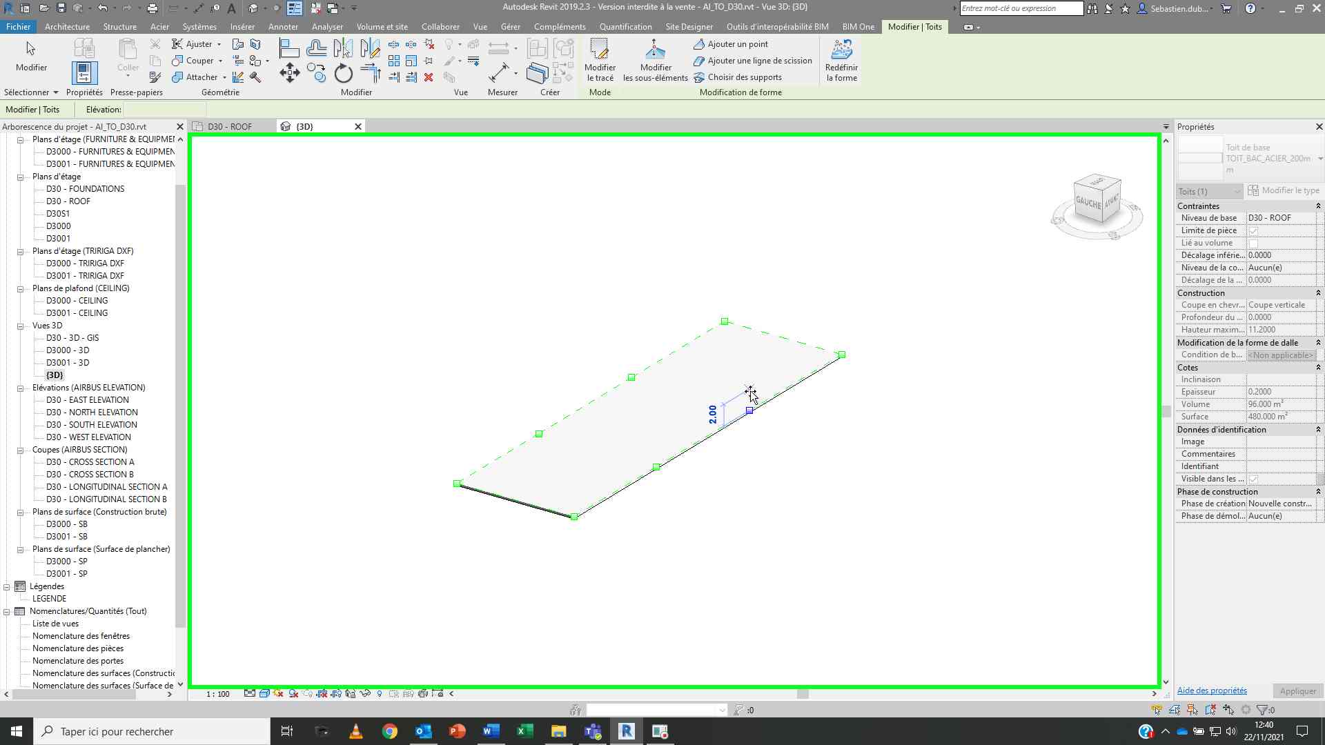 Toiture complexe
