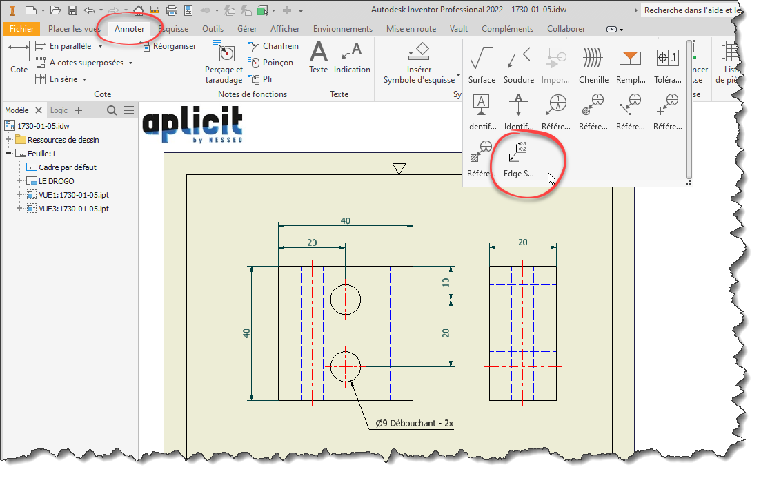 Edge Symbol - ISO 13715 005