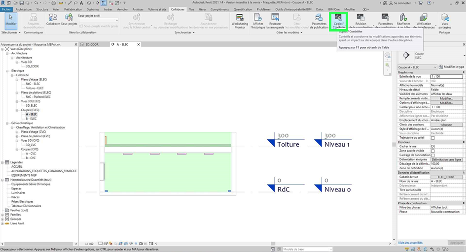 Copier/Contrôler Revit