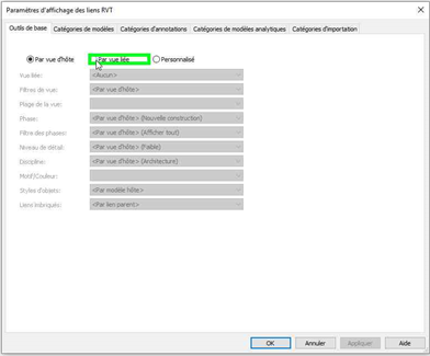 Affichage lien Revit