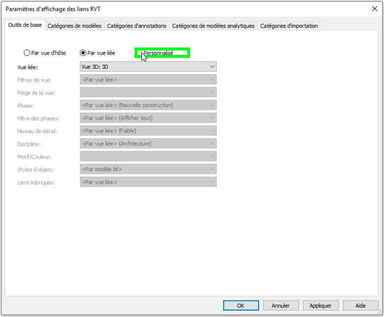 Affichage lien Revit