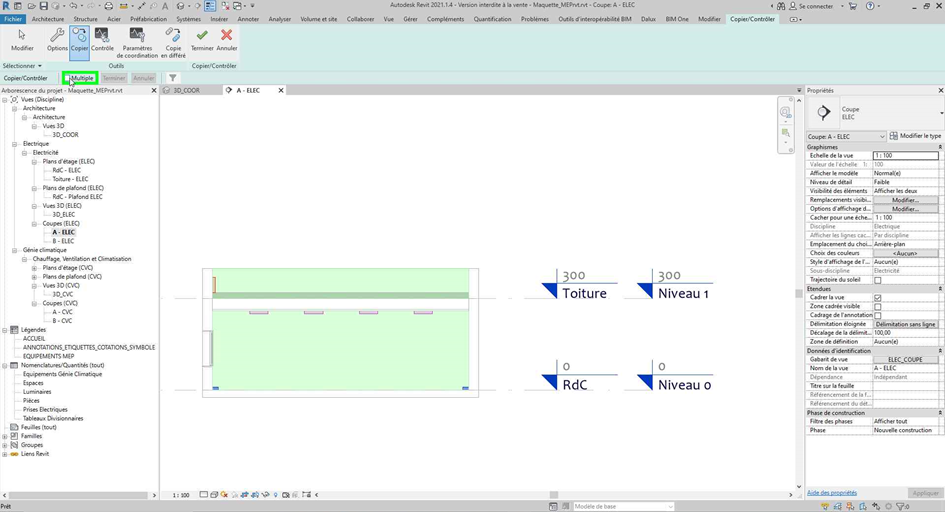 Copier/Contrôler Revit