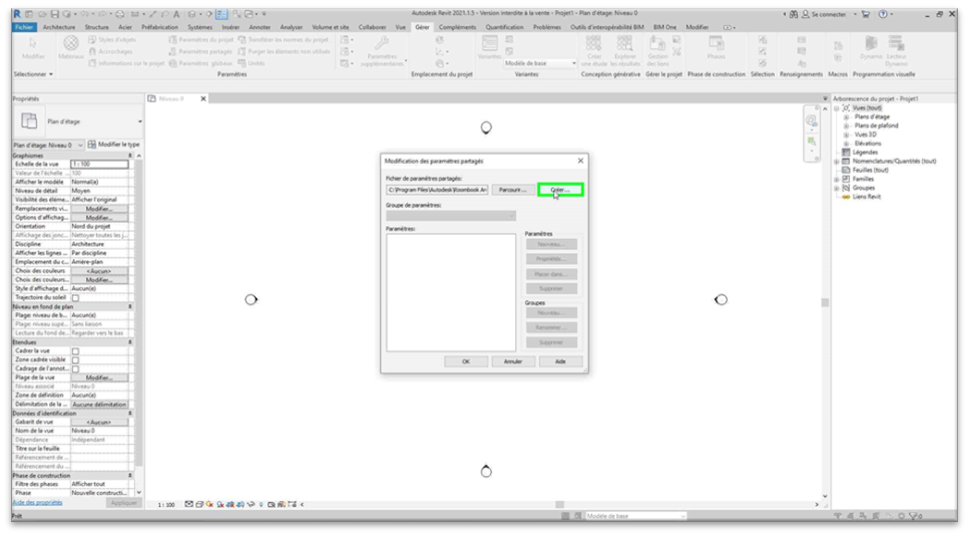 Revit - Les paramètres partagés