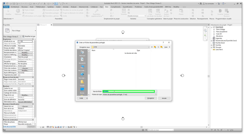 Revit - Les paramètres partagés