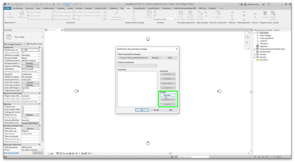 Revit - Les paramètres partagés