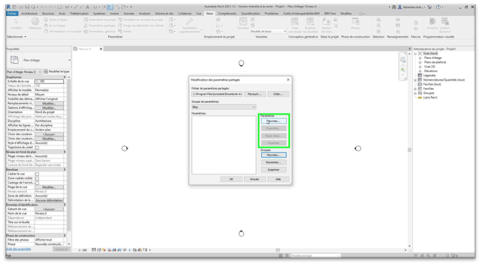 Revit - Les paramètres partagés