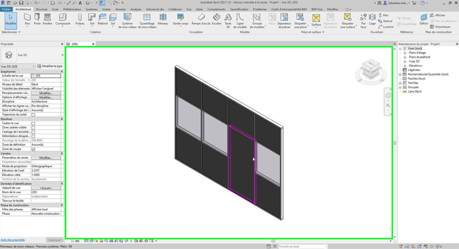 Astuce panneau de mur-rideau